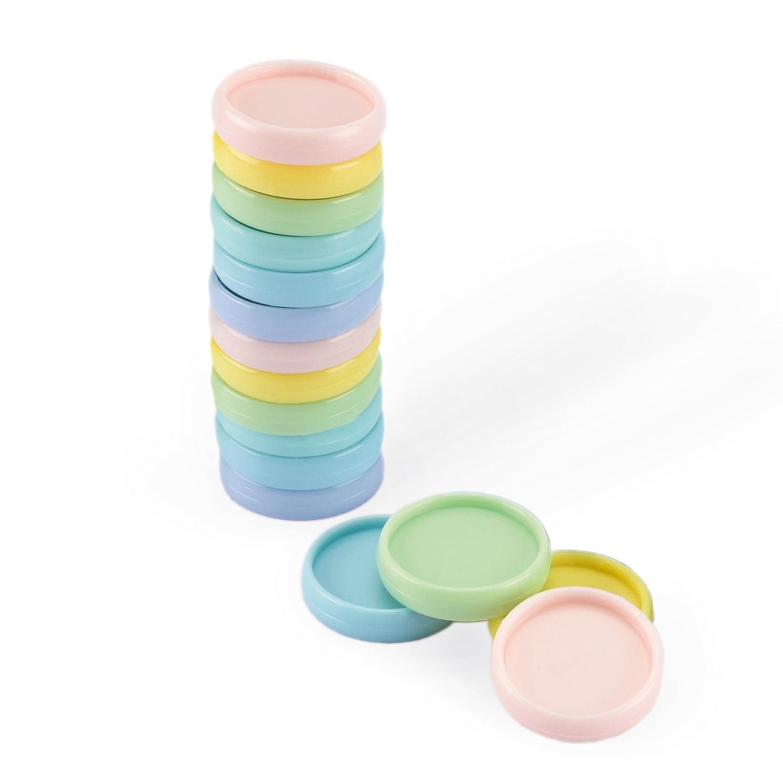 Vaessen creative • Reliure facile disques 24mm pastels arc-en-ciel 24pcs.