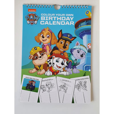 Colorez votre propre calendrier Paw Patrol