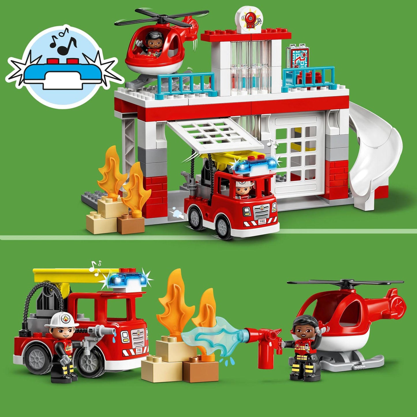 LEGO LEGO DUPLO 10970 Hélicoptère de caserne de pompiers