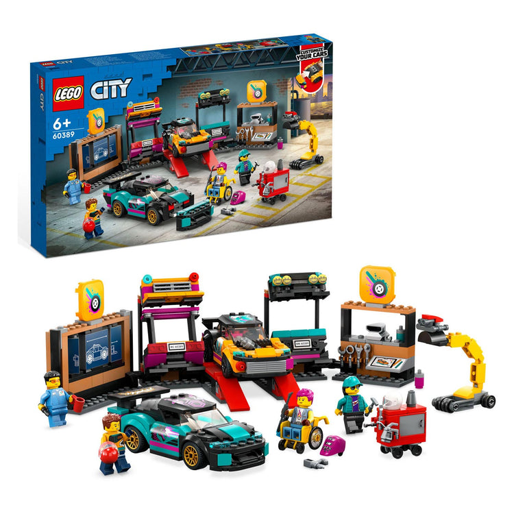 Garage LEGO LEGO CITY 60389 pour voitures réglables
