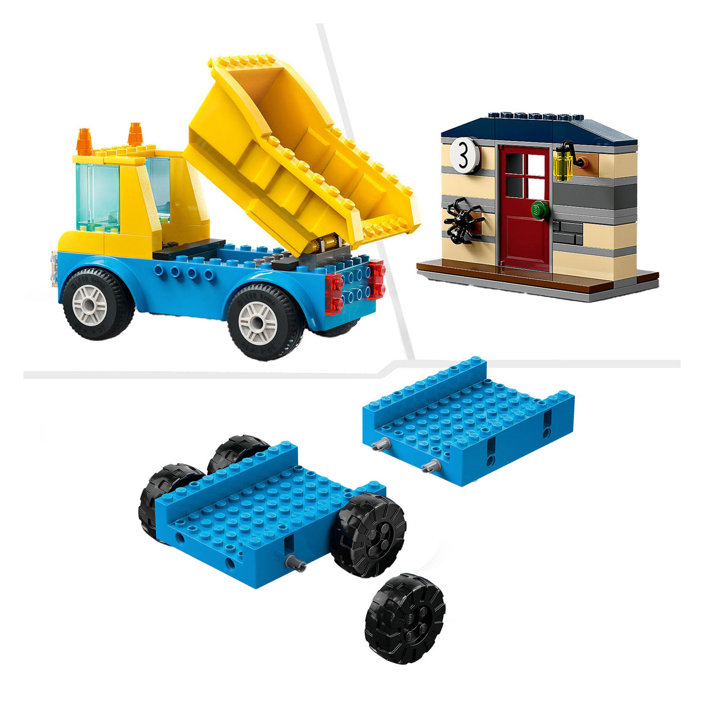 Lego Lego City 60391 Kip Truck, Truck de construction et grue de démolition