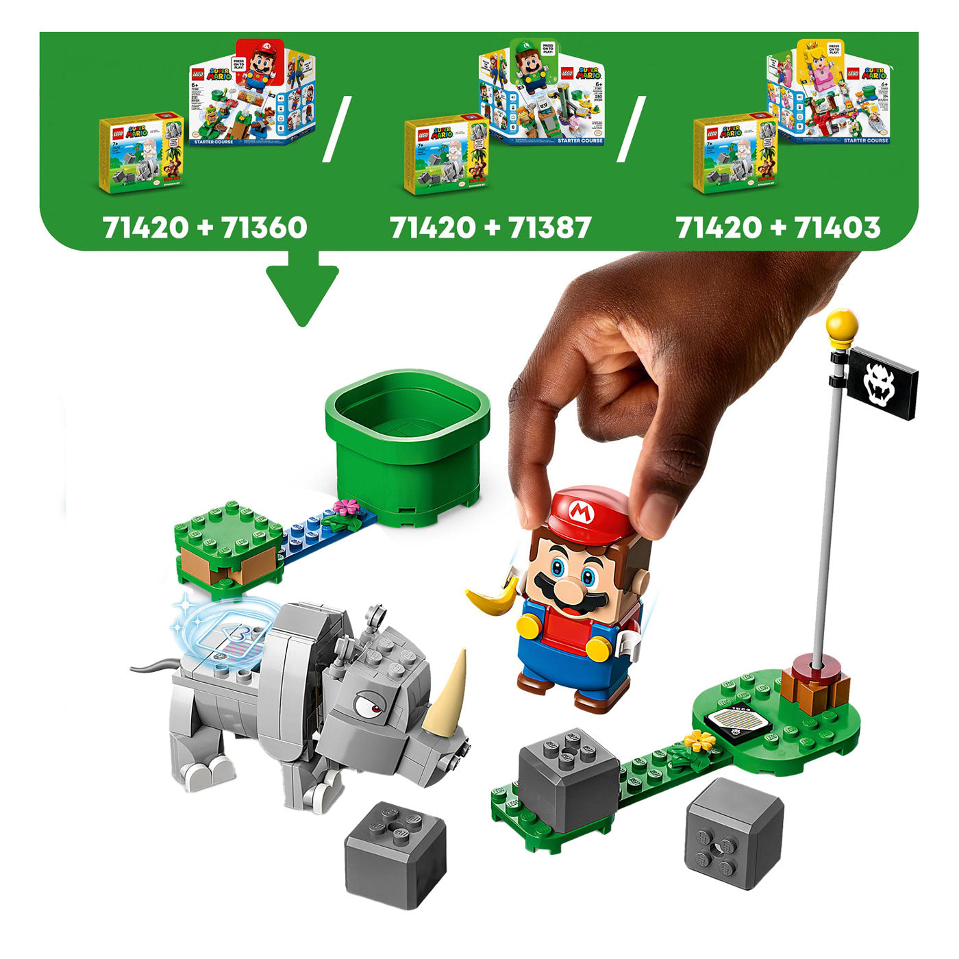 LEGO LEGO Super Mario 71420 Ensemble d'extension: Rambi de Rhino