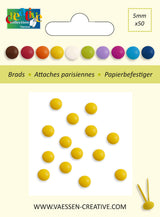 Vaessen creative • goupilles fendues 5mm jaune - afbeelding 1