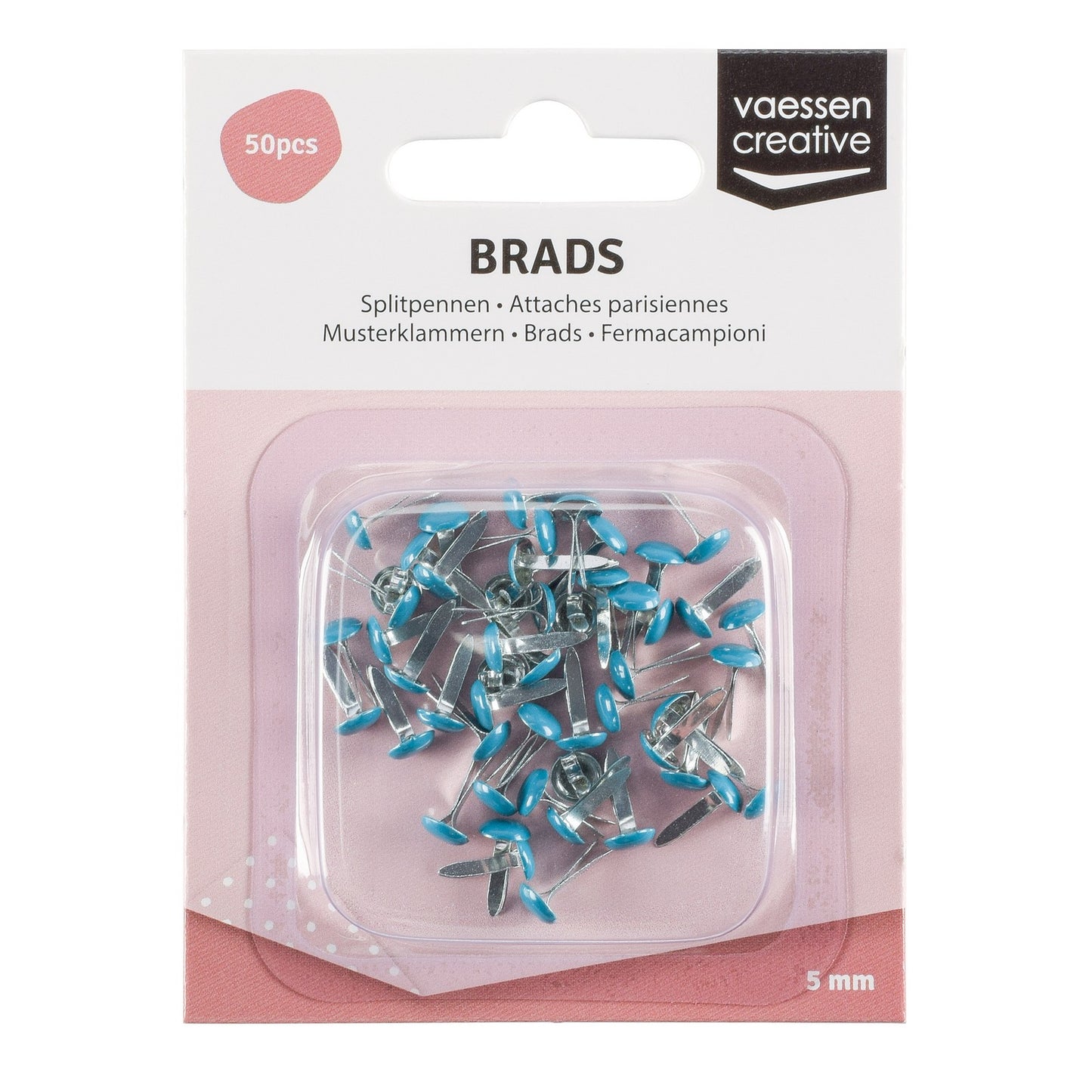 Vaessen creative • goupilles fendues 5mm turquoise