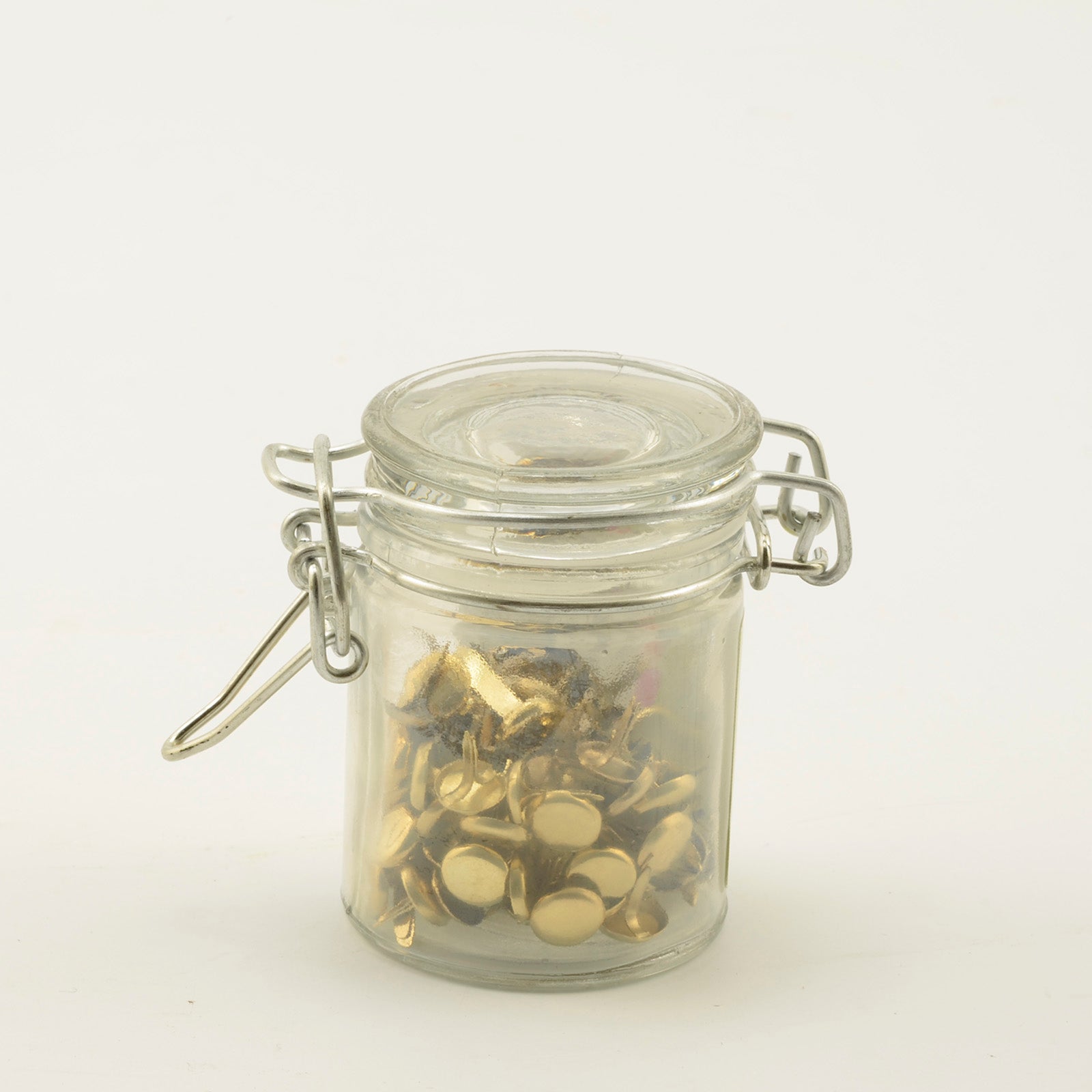 Vaessen creative • goupilles fendues en petit pot 25g rond doré