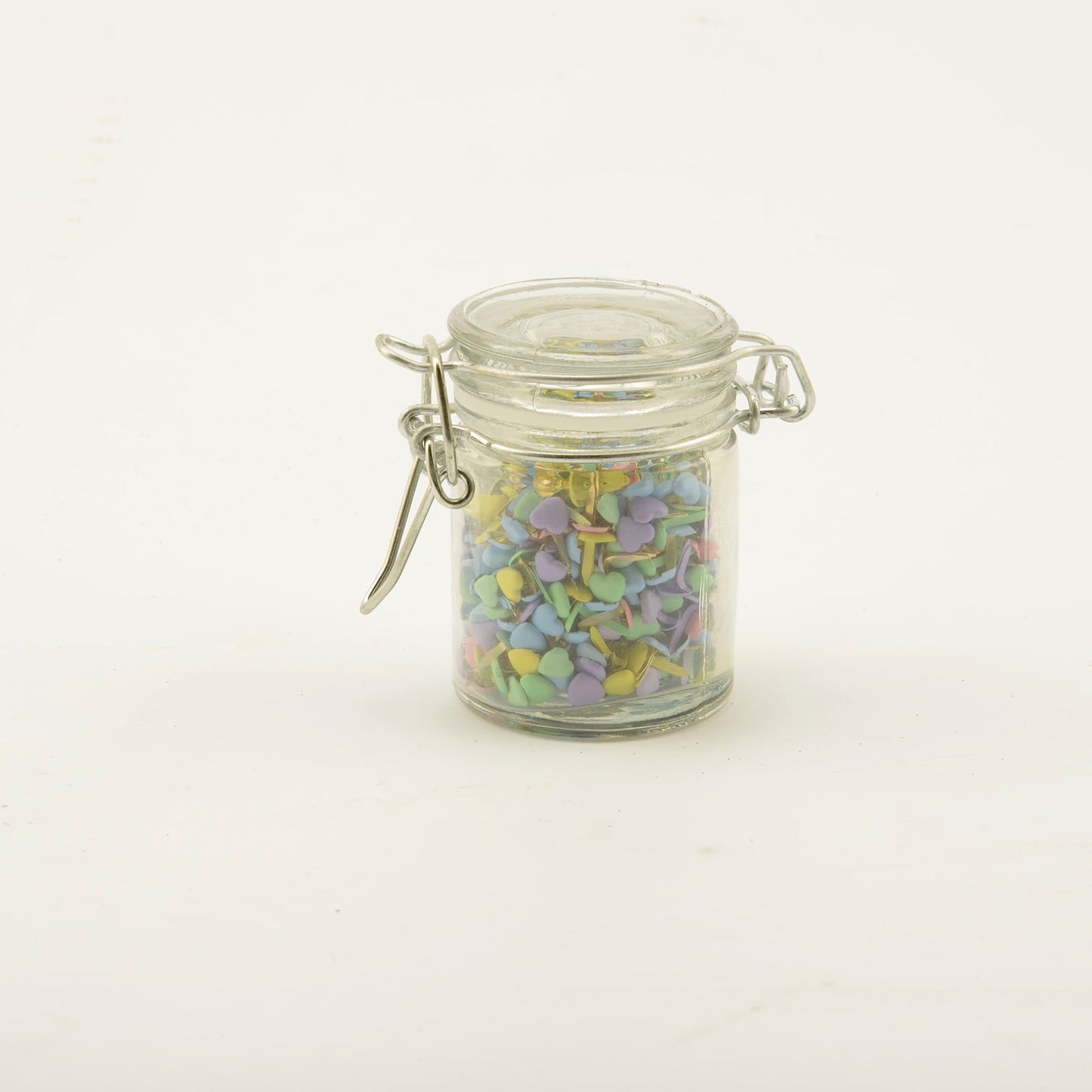 Vaessen creative • goupilles fendues en petit pot 50g coeur pastel
