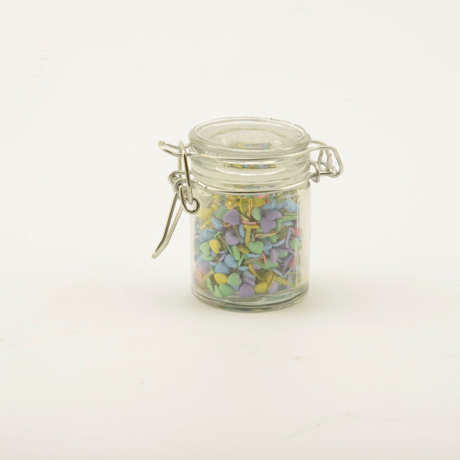 Vaessen creative • goupilles fendues en petit pot 50g coeur pastel