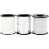 Ruban cadeau d'entreprise Creativ, l: 10 mm, argent, argent pailleté, blanc, 3x15 m 1 boîte