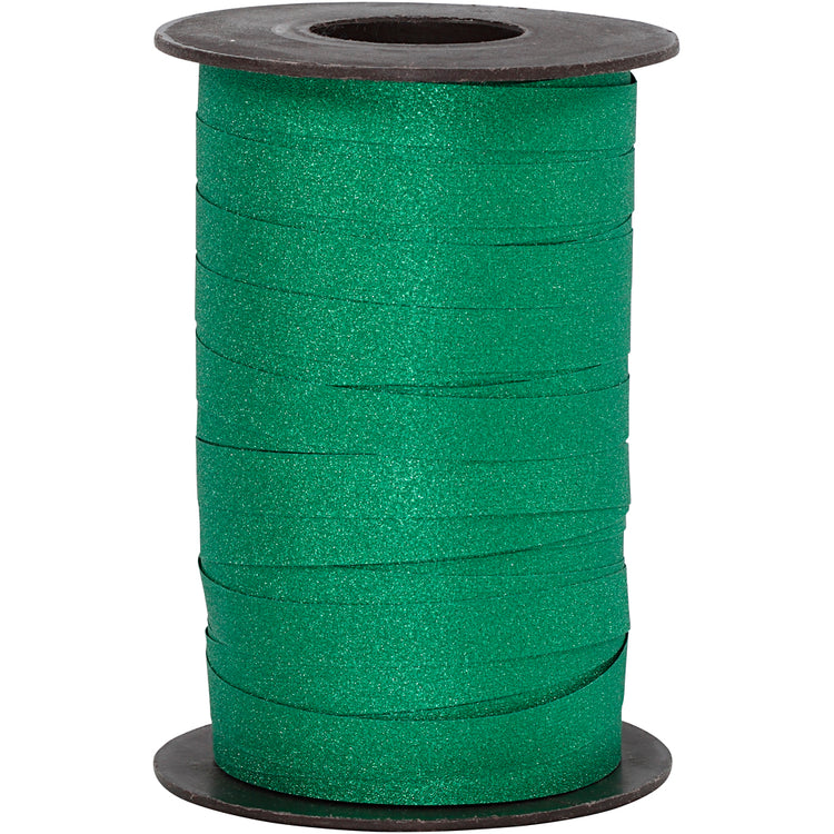 Ruban cadeau d'entreprise Creativ, l: 10 mm, pailleté, vert, 100 m 1 rouleau