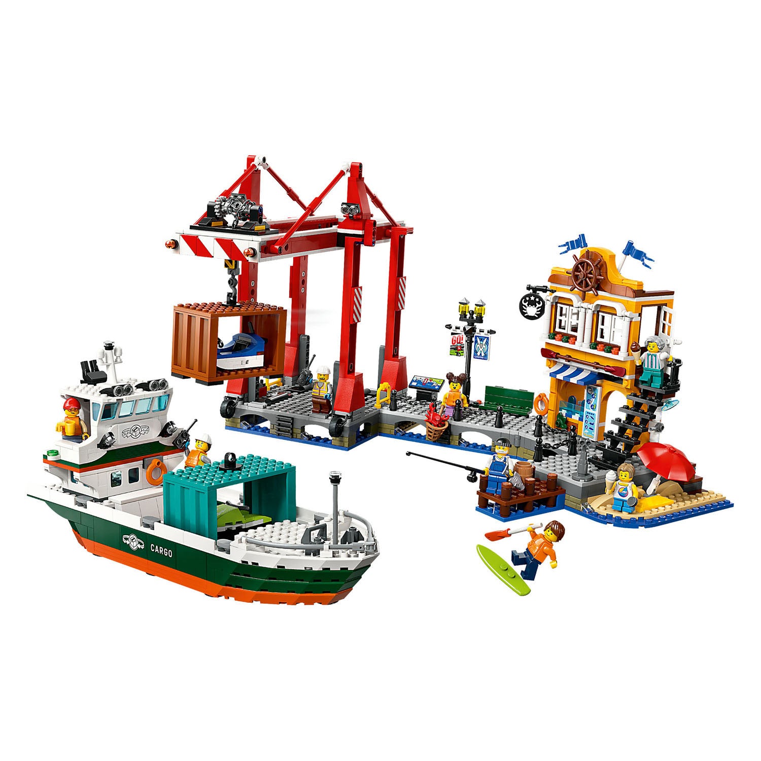 Port LEGO LEGO CITY 60422 avec cargo