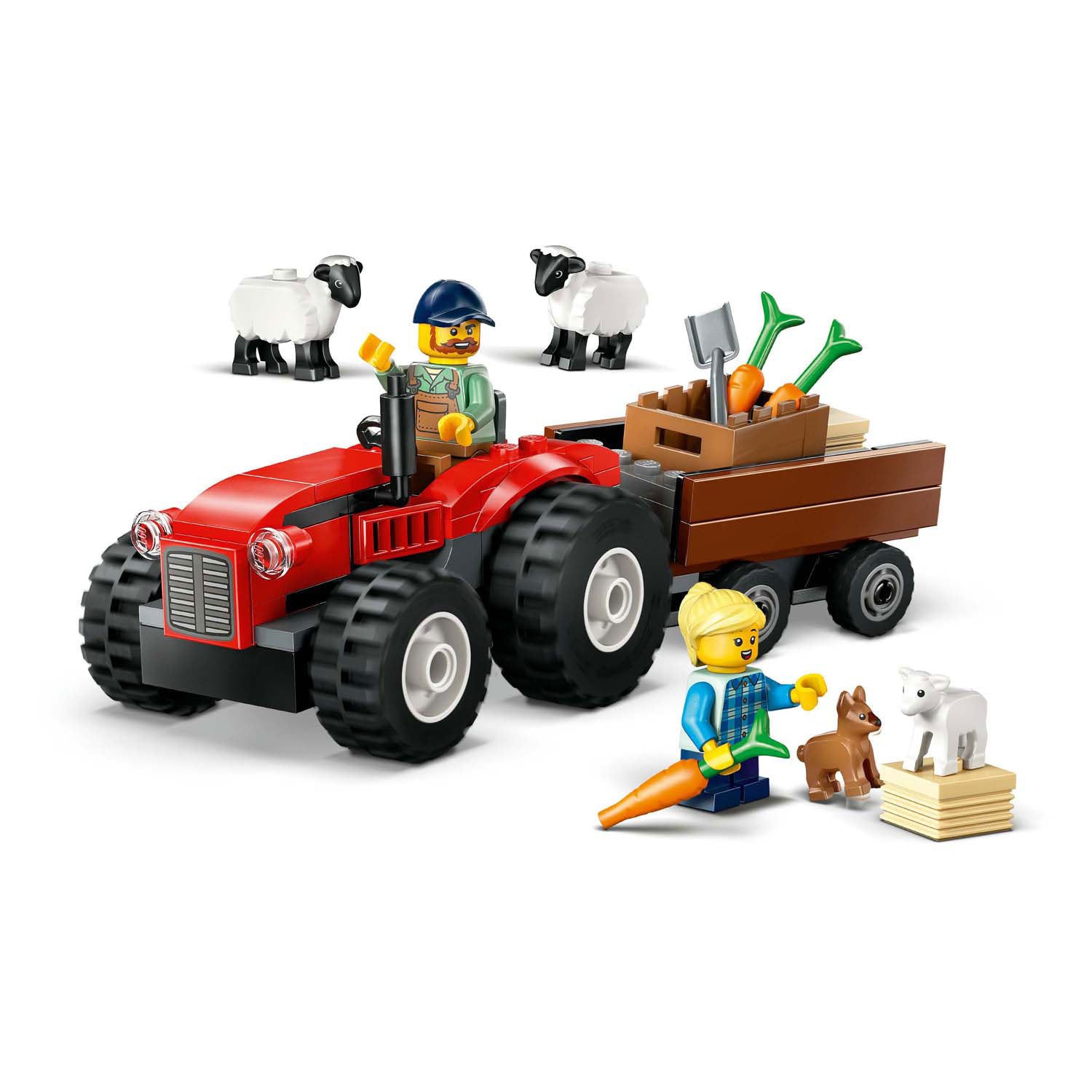 LEGO LEGO CITY 60461 Tracteur rouge avec remorque et mouton