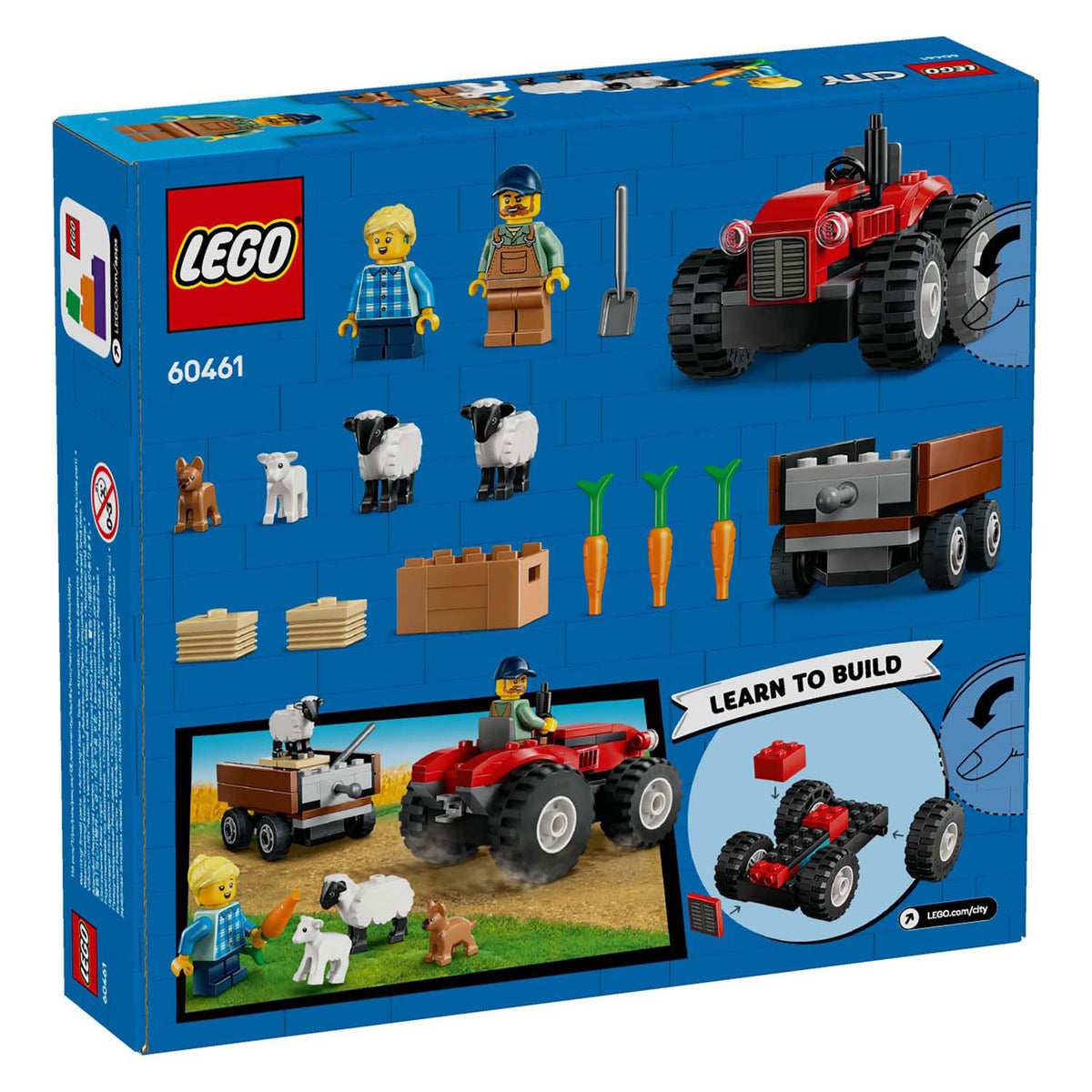 LEGO LEGO CITY 60461 Tracteur rouge avec remorque et mouton