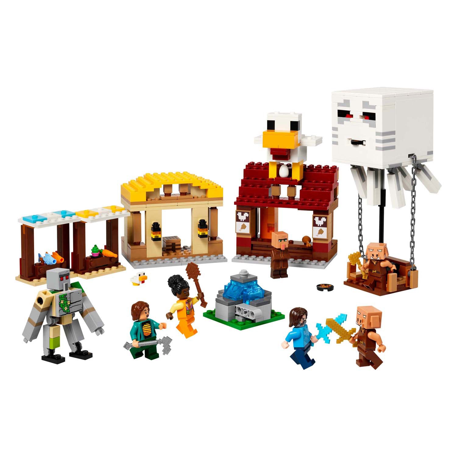 LEGO Minecraft 21273 L'attaque de Ghast-Ballon sur le village