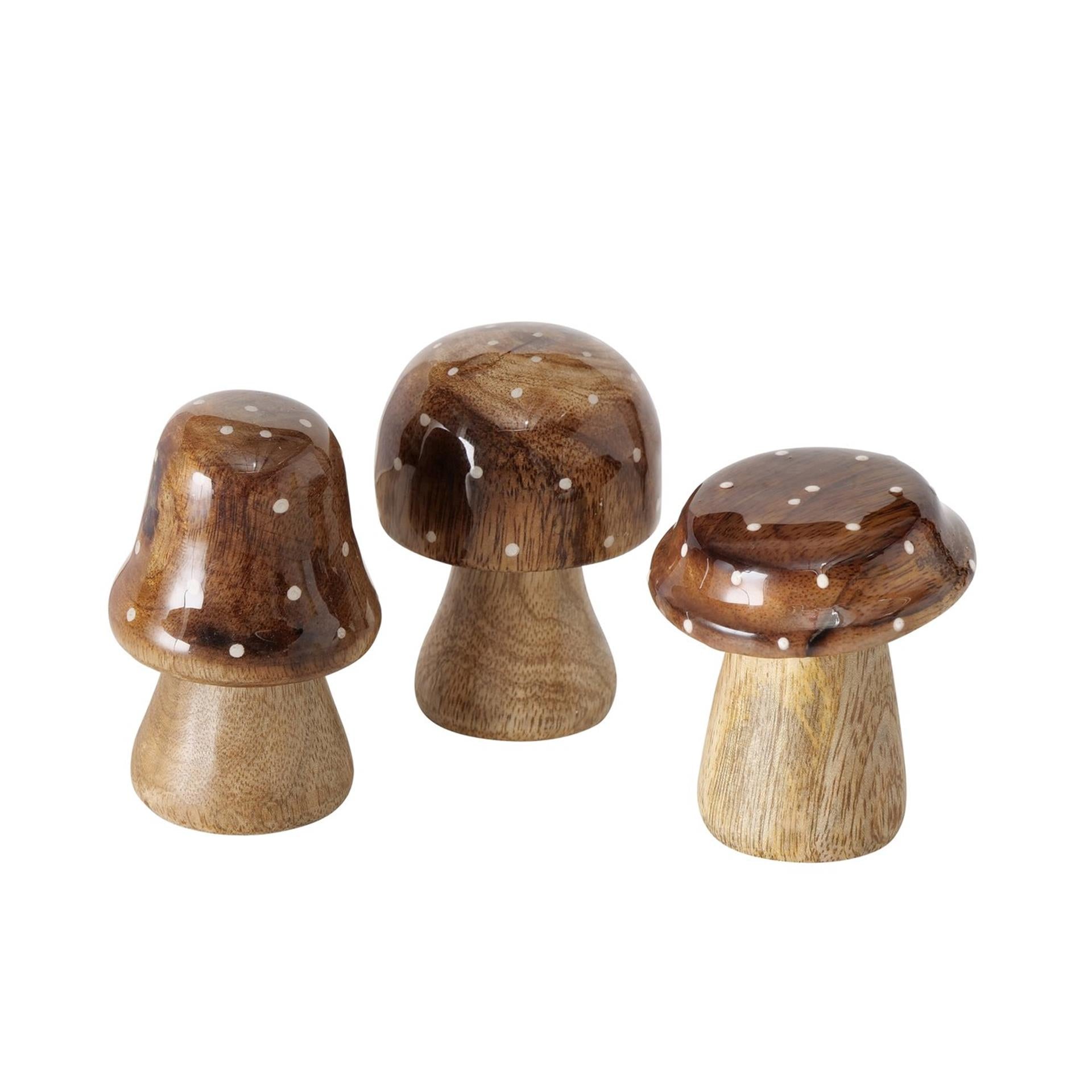 Boltze home champignon bois brun avec dessus brillant