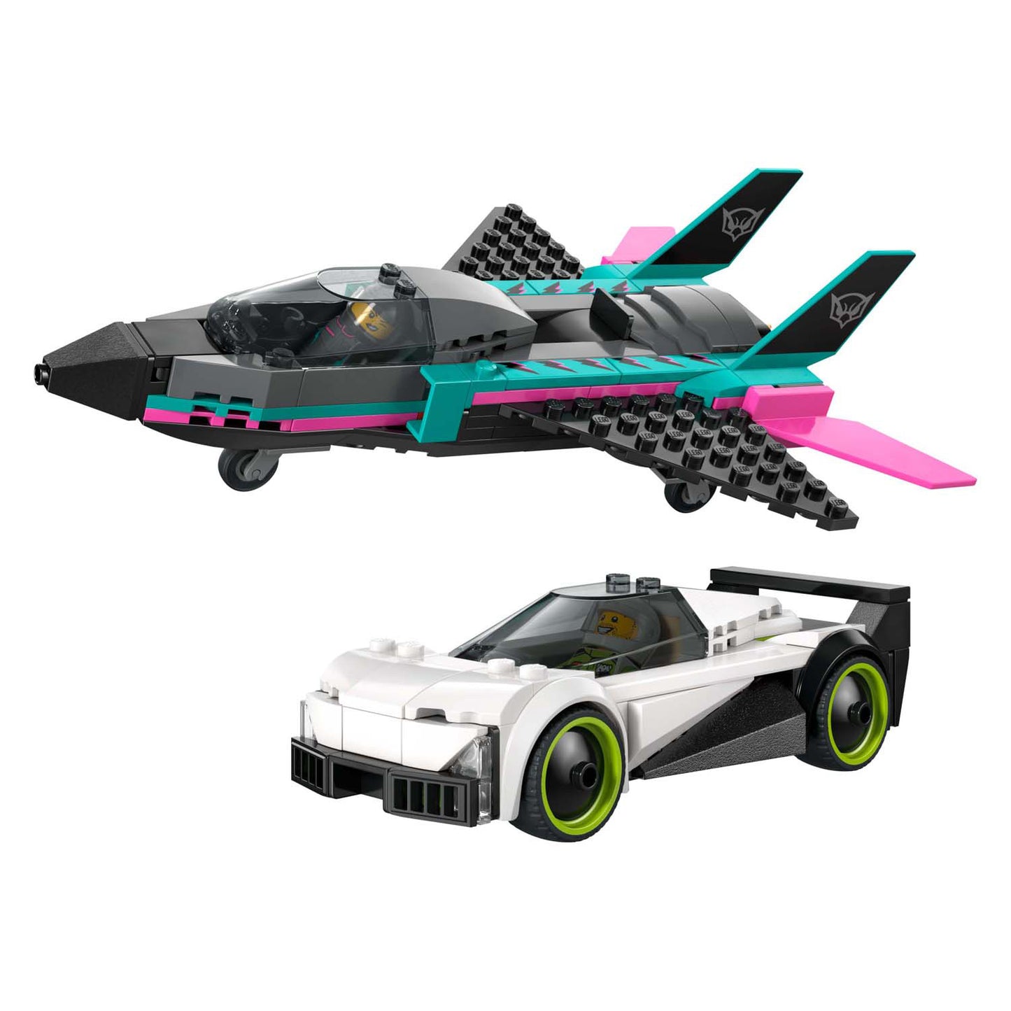Lego city 60489 avion à réaction contre voiture de sport