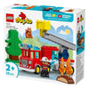 Lego Duplo Town 10473 camion de pompiers avec tuyau et pompier