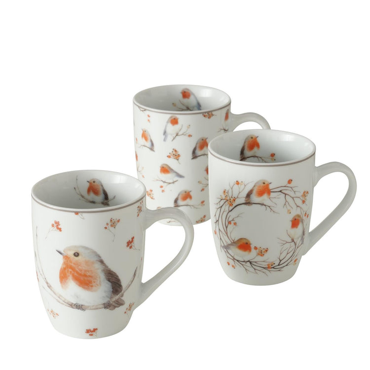 Boltze home tasse rubis robin 330ml porcelaine