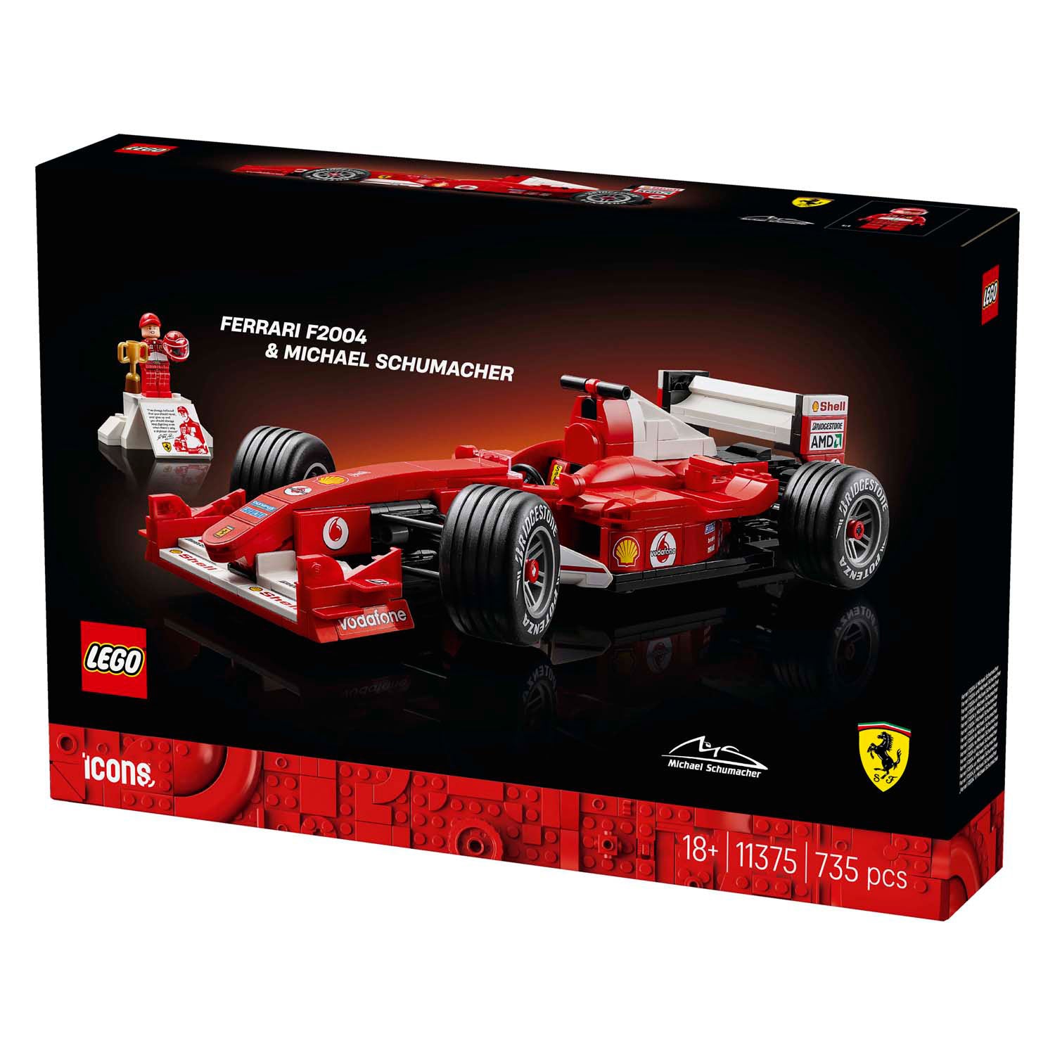 Icônes Lego 11375 Ferrari F2004 et Michael Schumacher
