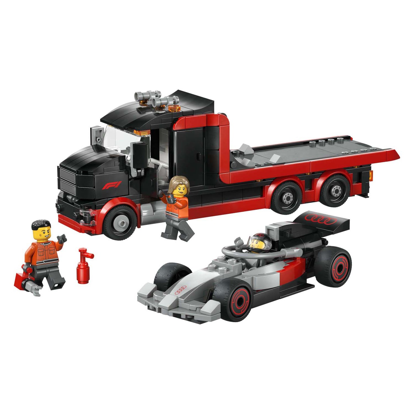 Lego city 60493 camion d'exposition f1 avec voiture de course Audi F1