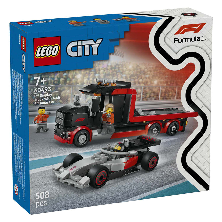 Lego city 60493 camion d'exposition f1 avec voiture de course Audi F1