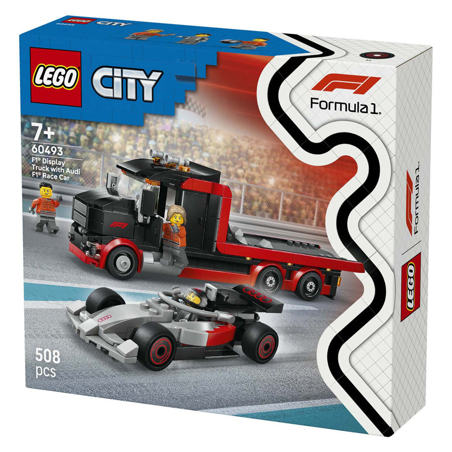 Lego city 60493 camion d'exposition f1 avec voiture de course Audi F1