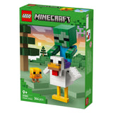 Jouet de construction Lego ® Minecraft® Chicken Rider - Décoration de jeu avec bébé zombie, poulet et poussin - Astuce cadeau pour garçons et filles à partir de 9 ans - 21582 - afbeelding 5