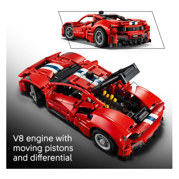 Lego technic ferrari 488 pista voiture jouets pour enfants et décoration 42235