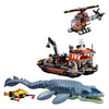 Lego Jurassic World Mosasaurus Boat Attack Dinosaur Jouets pour enfants 77983