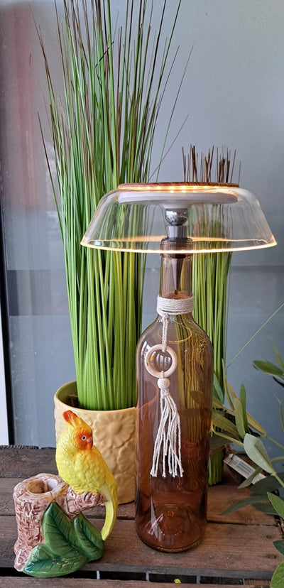 Lampe de table ambiance Mansion chargement USB ø16,5xh33,5cm