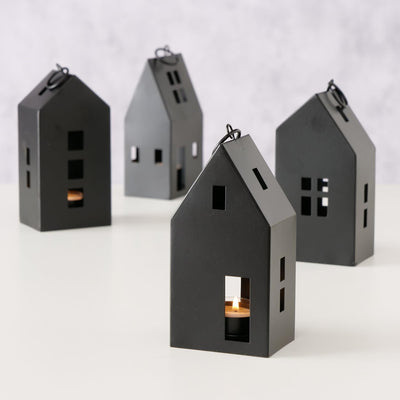 Boltze home lanterne bryne house h17cm métal noir