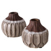 Boltze home vase malia h9cm céramique marron