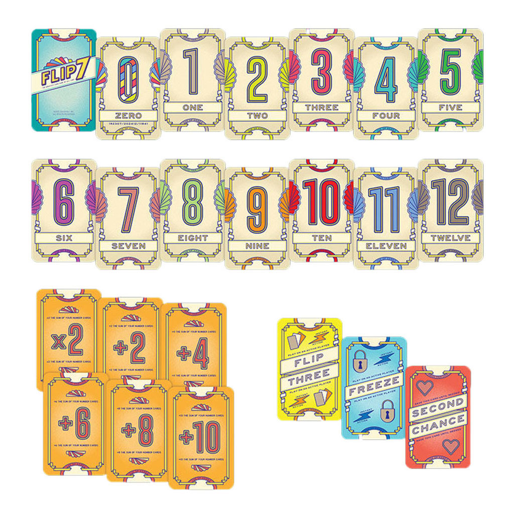 999games 999 games flip 7 version anglaise compacte - jeu de cartes