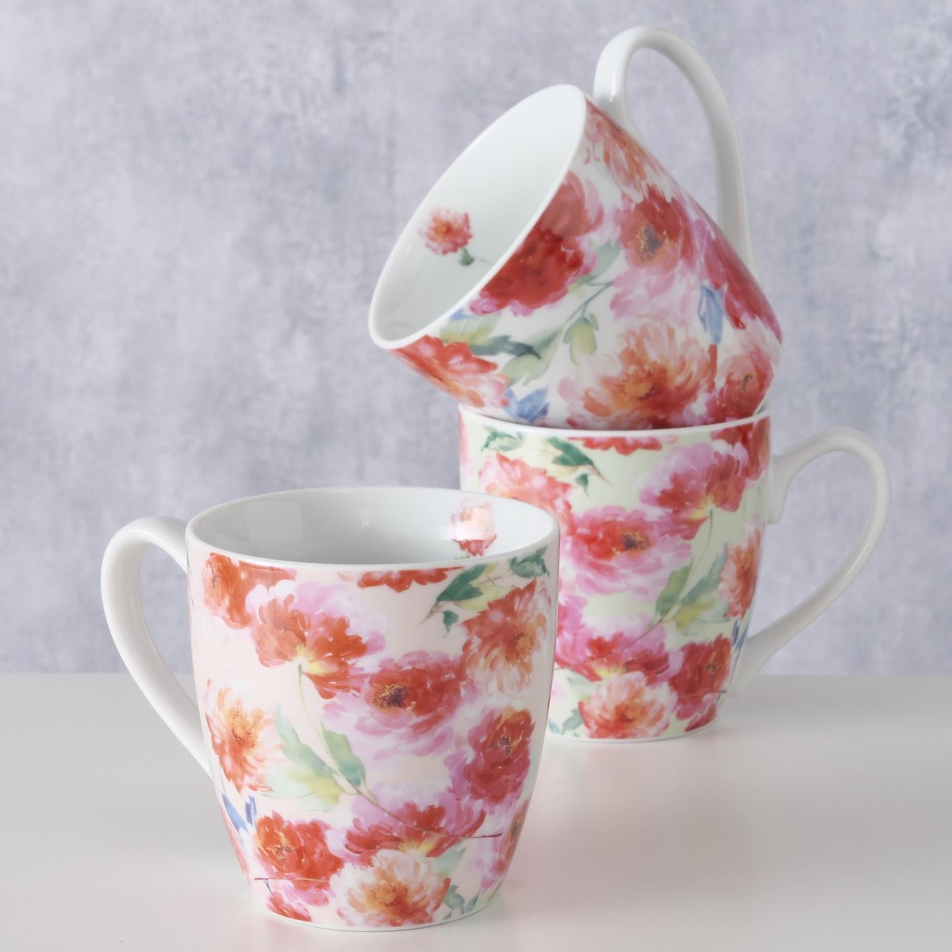 Boltze home mug jumbo karella avec fleurs 480ml
