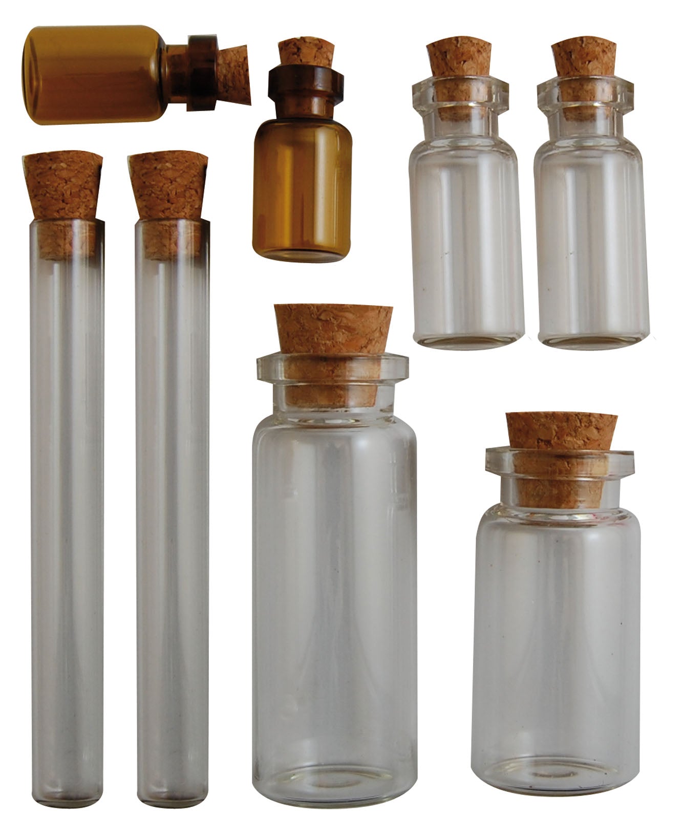 Vaessen creative • flacons bouchonnés vintage 8pcs
