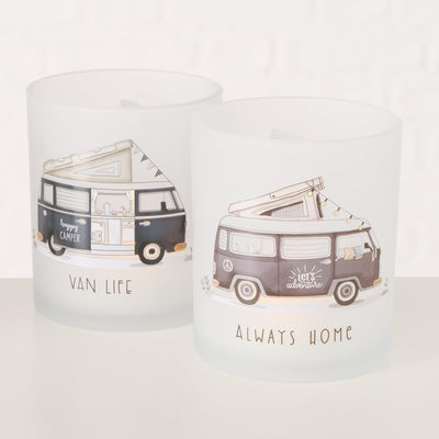 Boltze home photophore verre 2 pièces camping-car