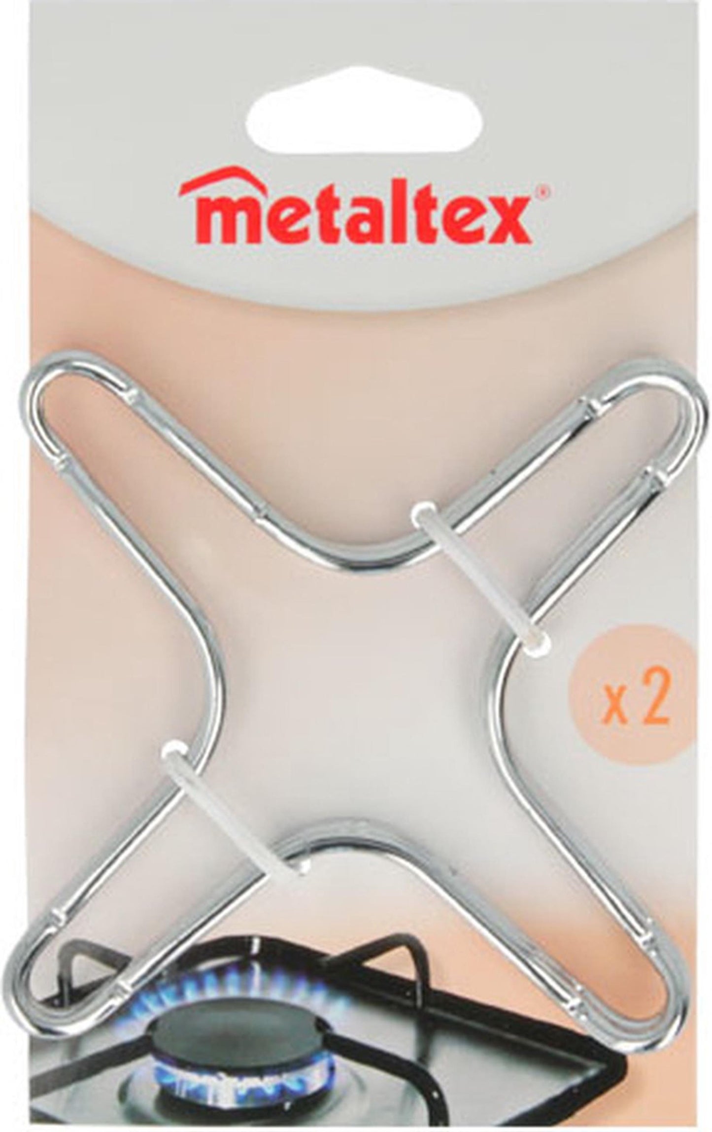 Metaltex Gas Fire réducteur en acier inoxydable 2 pièces