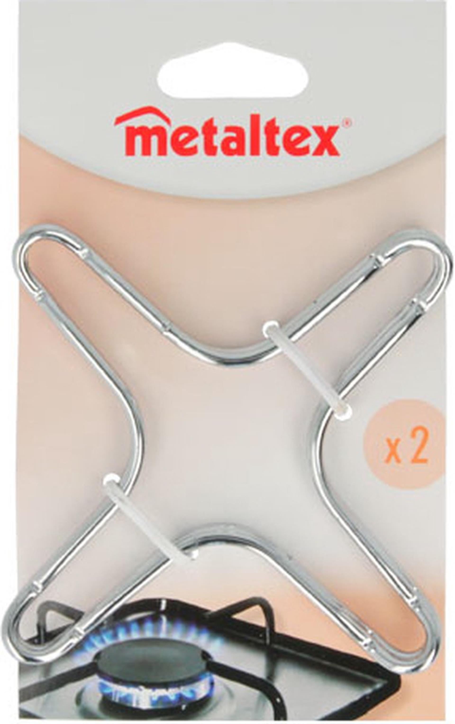 Metaltex Gas Fire réducteur en acier inoxydable 2 pièces
