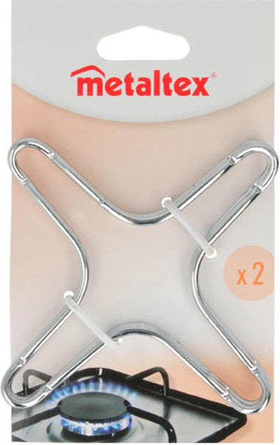 Metaltex Gas Fire réducteur en acier inoxydable 2 pièces