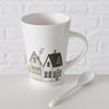 Tasse Boltze home avec motif maison avec cuillère 330ml