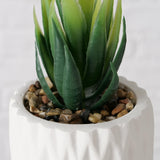 Boltze home plante artificielle succulente en pot blanc h15cm - afbeelding 2