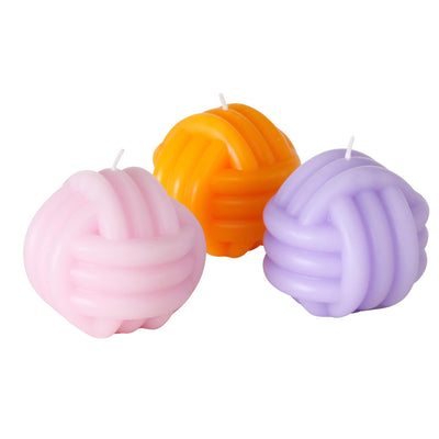 Boltze home bougie forme bouton h8cm dia 8.5cm rose lilas