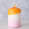 Boltze home bougie splash dip dye h9cm orange lilas
