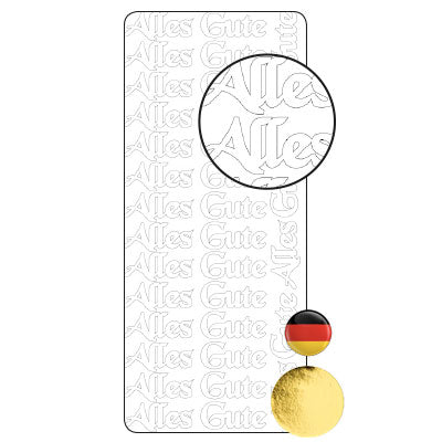 Vaessen creative • autocollant 10x23cm 10pcs or tout va bien