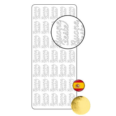 Vaessen creative • autocollant 10x23cm 10pcs or buone feste