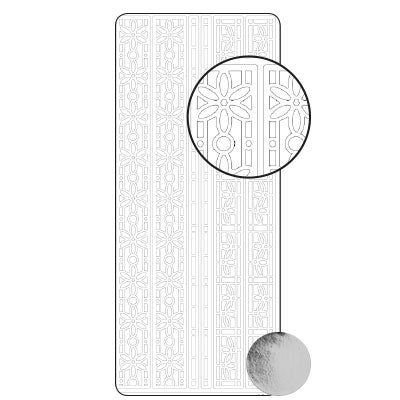 Vaessen creative • autocollant 10pcs bordures argent