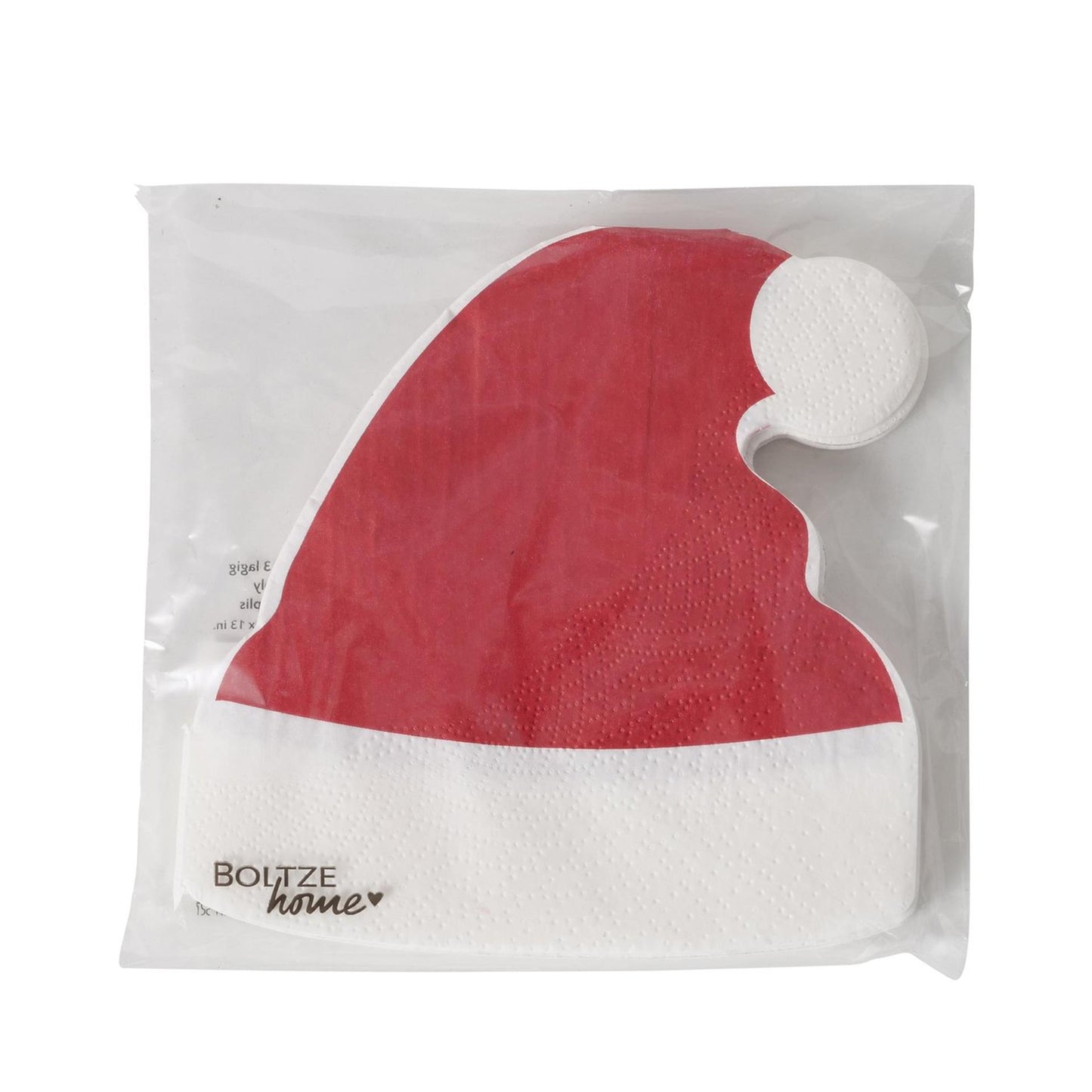 Boltze home serviettes Bonnet de Père Noël 12 pcs.