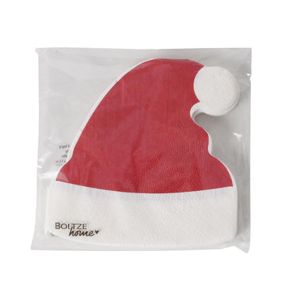 Boltze home serviettes Bonnet de Père Noël 12 pcs.