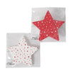 Boltze home serviettes en forme d'étoile rouge blanc 12 pièces