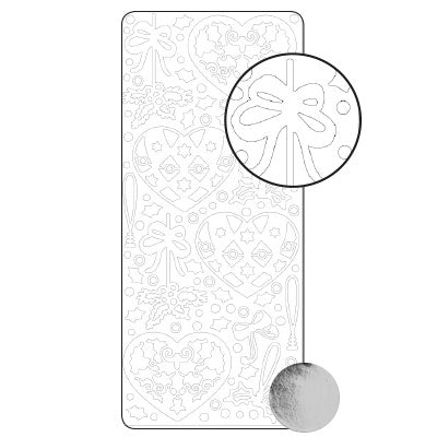 Vaessen creative • autocollant 10x23cm 10pcs argent diverses figures de Noël
