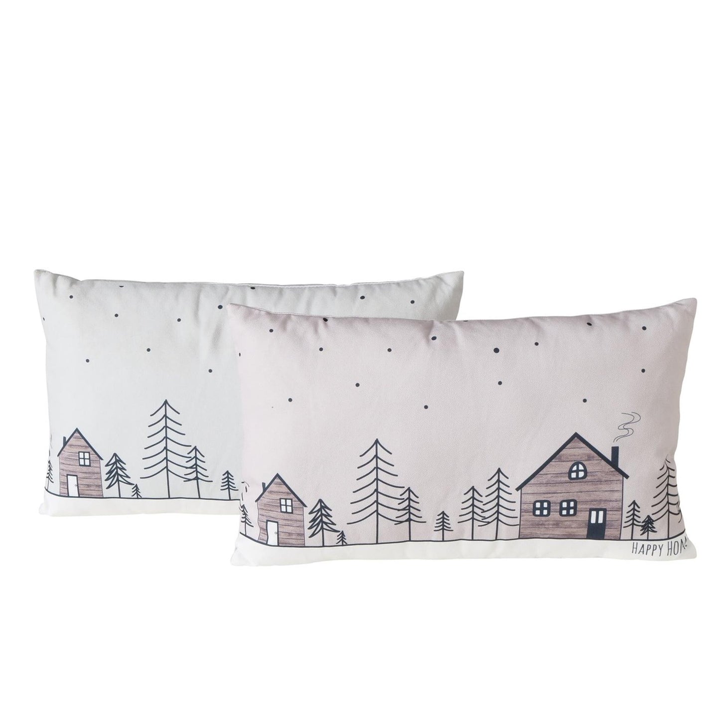 Boltze home coussin maisons en bois 30x50cm